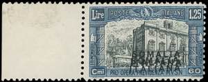 1927 - 1,25 lire + 60 cent. ardesia e nero ... 