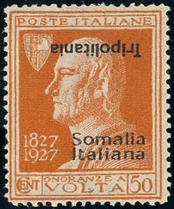 1927 - 50 cent. Volta, soprastampa Somalia ... 