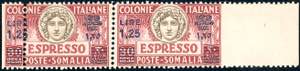 ESPRESSI 1927 - 1,25 lire su 30 b., dent. ... 