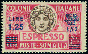 ESPRESSI 1940 - 1,25 lire su 30 b., dent. ... 