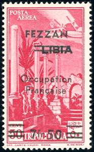 OCCUPAZIONE FRANCESE FEZZAN POSTA AEREA 1943 ... 