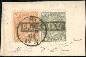 1863 - 5 cent., 10 cent. De la Rue, tiratura ... 