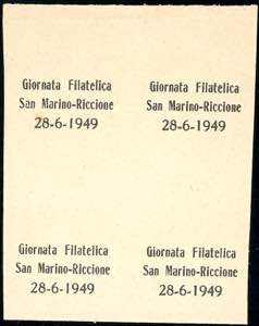 1949 . Giornata Filatelica (356), prova ... 