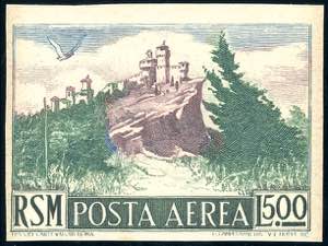 1950 - 500 lire Veduta, non dentellato ... 