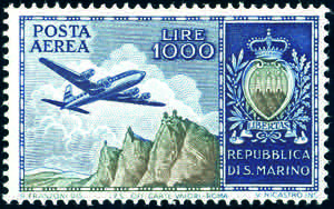 1953 - 1.000 lire Aereo e Veduta (112), ... 