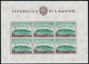 1961 - 500 lire Europa, foglietto (23), ... 