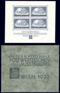 AUSTRIA FOGLIETTI 1933 - 50 + 50 g. WIPA, ... 