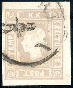 AUSTRIA GIORNALI 1858 - 1,05 k. Lilla grigio ... 