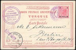 AUSTRIA LEVANTE 1898 - Cartolina postale ... 