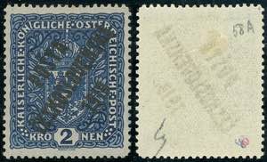 CECOSLOVACCHIA 1919 - 2 k. azzurro scuro, ... 