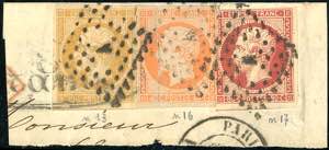 FRANCIA 1853 - 10 cent., 40 cent., 1 franco ... 