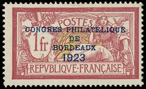 FRANCIA 1923 - 1 fr. Congresso di Bordeaux ... 