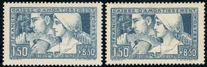 FRANCIA 1928 - Cassa dAmmortamento, I e III ... 