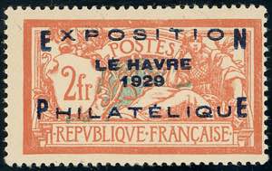 FRANCIA 1929 - 2 fr. Le Havre (257A), gomma ... 