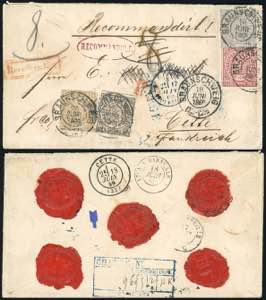 GERMANIA - STATI DEL NORD 1869 - 1/2 g., 5 ... 