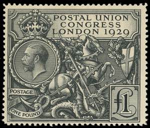 GRAN BRETAGNA 1929 - 1 sterlina U.P.U. ... 