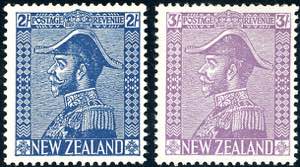NUOVA ZELANDA 1926 - Giorgio V, 2 s. blu ... 