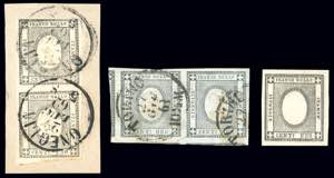 SARDEGNA 1861 - 1 cent. e 2 cent. per ... 