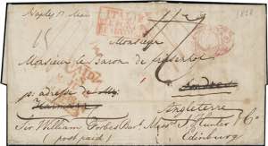1838 - Lettera prefilatelica da Napoli ... 