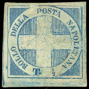 1860 - 1/2 tornese azzurro Crocetta (16), ... 