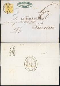 INCOMING MAIL AUSTRIA 1855 - 1 kr. giallo ... 