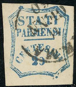 1859 - 20 cent. azzurro, I composizione, ... 