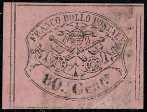 1867 - 80 cent. rosa lillaceo (20), usato, ... 