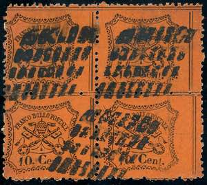 1867 - 10 cent. arancio vermiglio (26c), ... 
