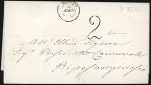 1860 - Lettera in porto assegnato da ... 