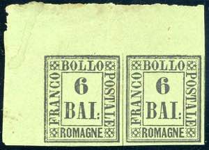 1859 - 6 baj verde giallo (7), coppia ... 