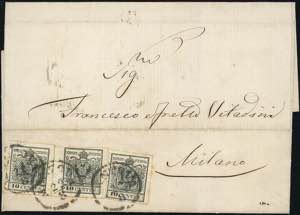 1858 - 10 cent. nero, carta a macchina (19), ... 