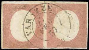 1854 - 40 cent. rosso mattone chiaro (9b), ... 