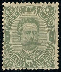 1889 - 45 cent. Umberto I (46), discreta ... 