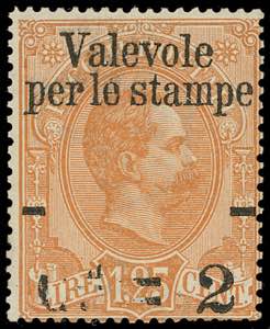1890 - 2 cent. su 1,25 lire Valevole per le ... 