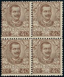 1901 - 40 cent. Floreale (74), freschissimo ... 