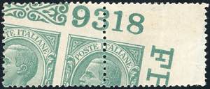 1906 - 5 cent. Leoni, dentellatura verticale ... 