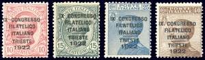 1922 - Congresso Filatelico, terza riga ... 
