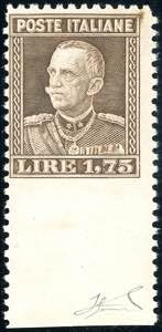 1927 - 1,75 lire Parmeggiani, dent. 11, non ... 