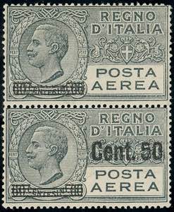 1927 - 50 cent. su 60 cent., coppia ... 