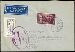 POSTA AEREA 1954 - 1.000 lire Campidoglio, ... 
