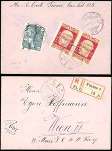 FIUME 1918 - 1 lira soprastampa Costituente ... 
