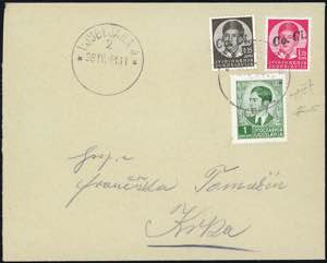 LUBIANA 1941 - 25 p., 1,75 d., 1 d. ... 