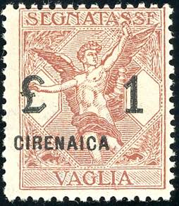 SEGNATASSE VAGLIA 1924 - 1 lira bruno rosso, ... 