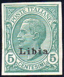 1912 - 5 cent. Leoni, soprastampato, non ... 