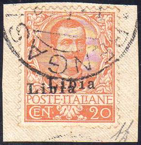 1912 - 20 cent. Floreale, doppia soprastampa ... 