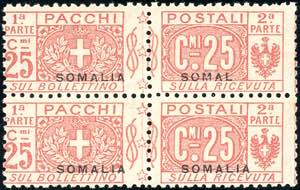 PACCHI POSTALI 1923 - 25 cent. rosso, ... 