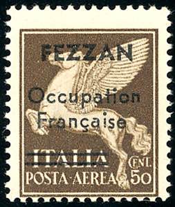 FEZZAN POSTA AEREA 1943 - 50 cent. ... 
