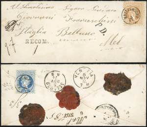 AUSTRIA 1850/1864 - Diciassette lettere ... 