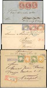 GERMANIA 1870/1907 - Tre lettere con ... 
