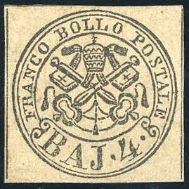 1852 - 4 baj bruno rosaceo chiaro (5a), ... 